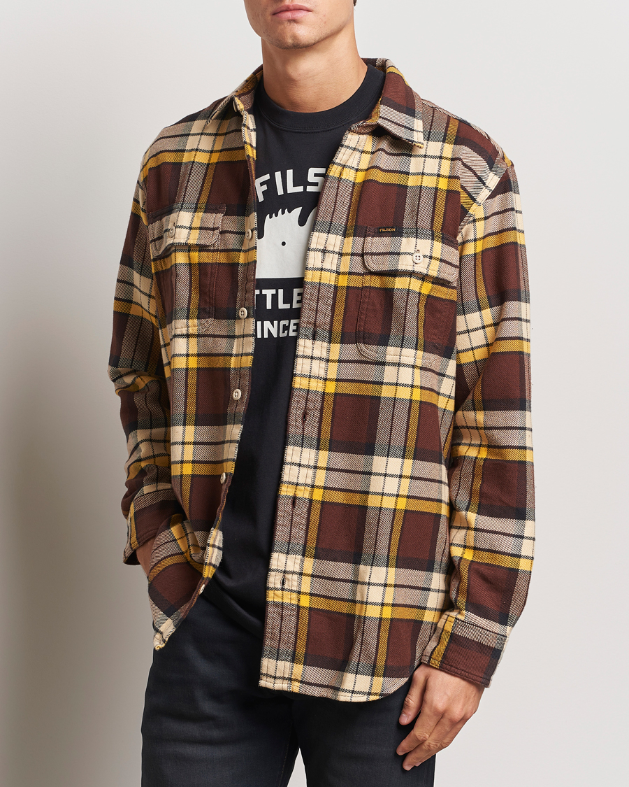Herren | Hemden | Filson | Vintage Flannel Work Shirt Brown/Yellow
