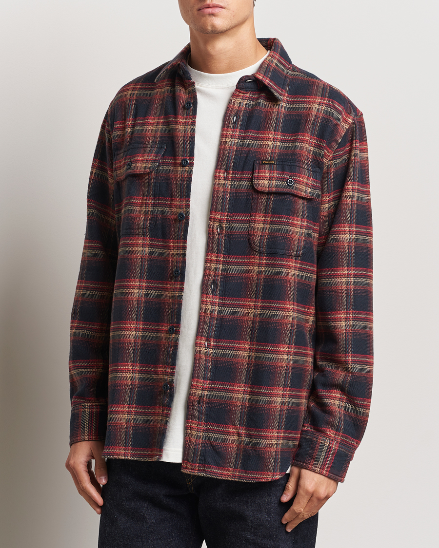 Herren | Hemden | Filson | Vintage Flannel Work Shirt Black/Rust