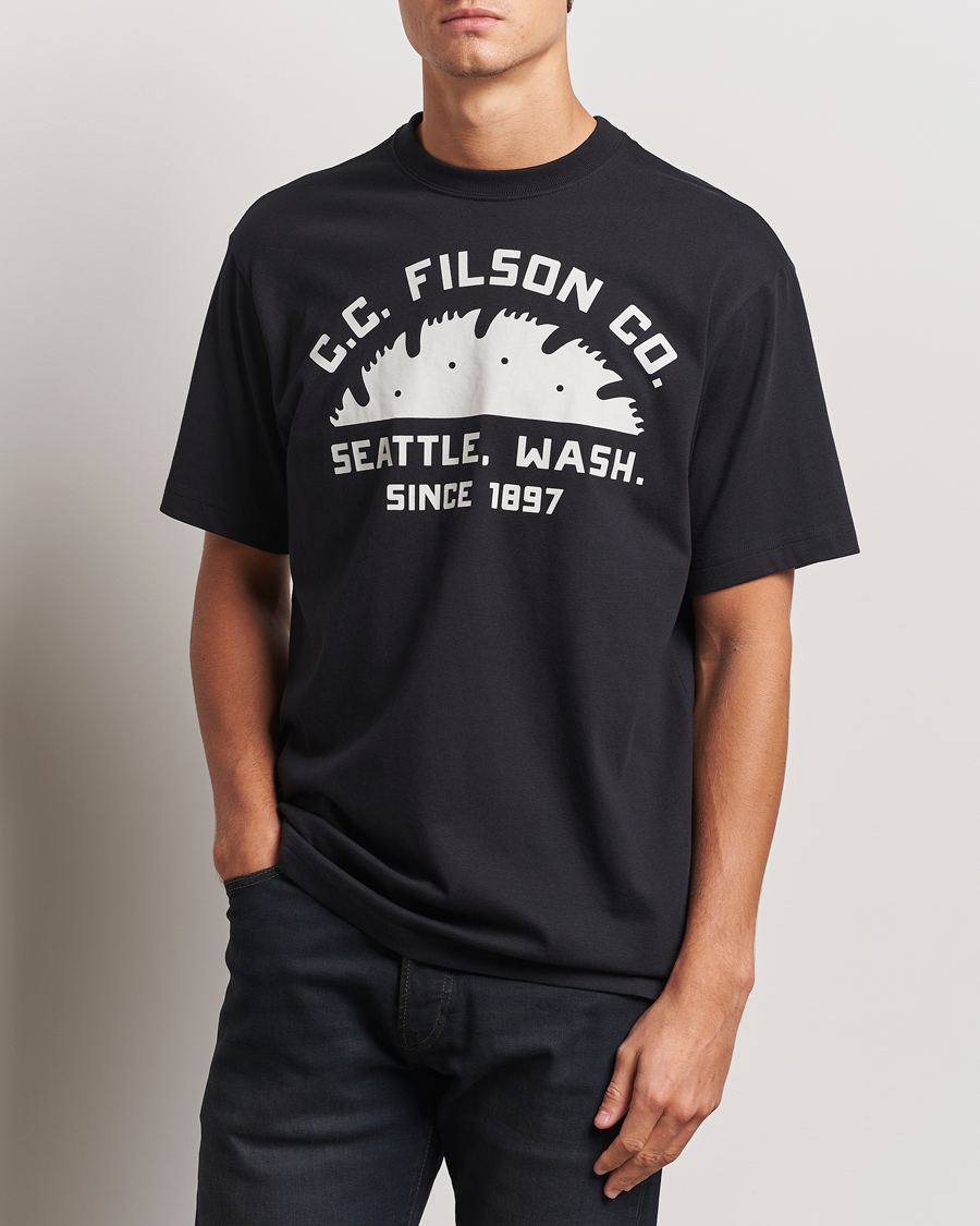 Herren | T-Shirts | Filson | Printed Cotton T-Shirt Black