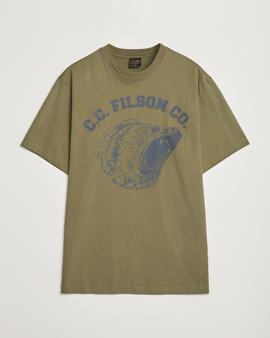 Herren | T-Shirts | Filson | Printed Cotton T-Shirt Ivy Green