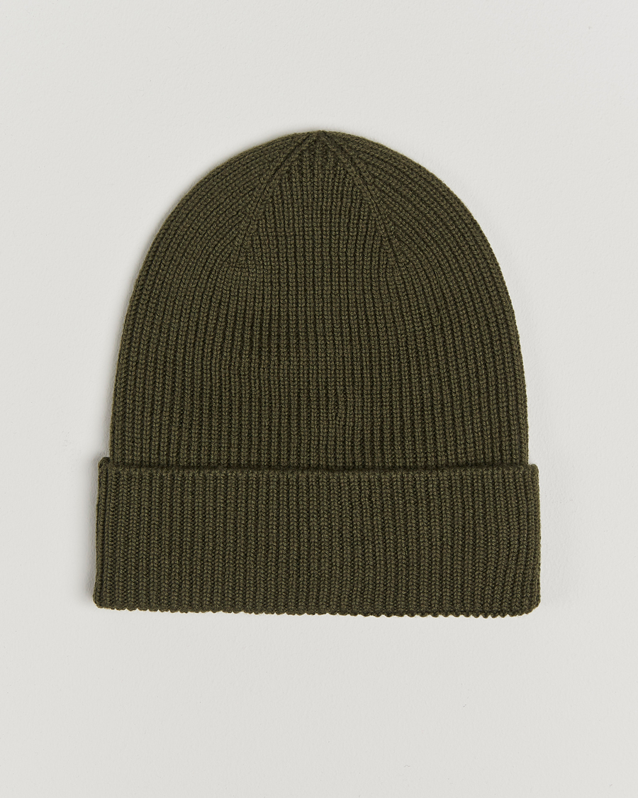 Herren | Moncler Rib Wool Beanie Military | Moncler | Rib Wool Beanie Military