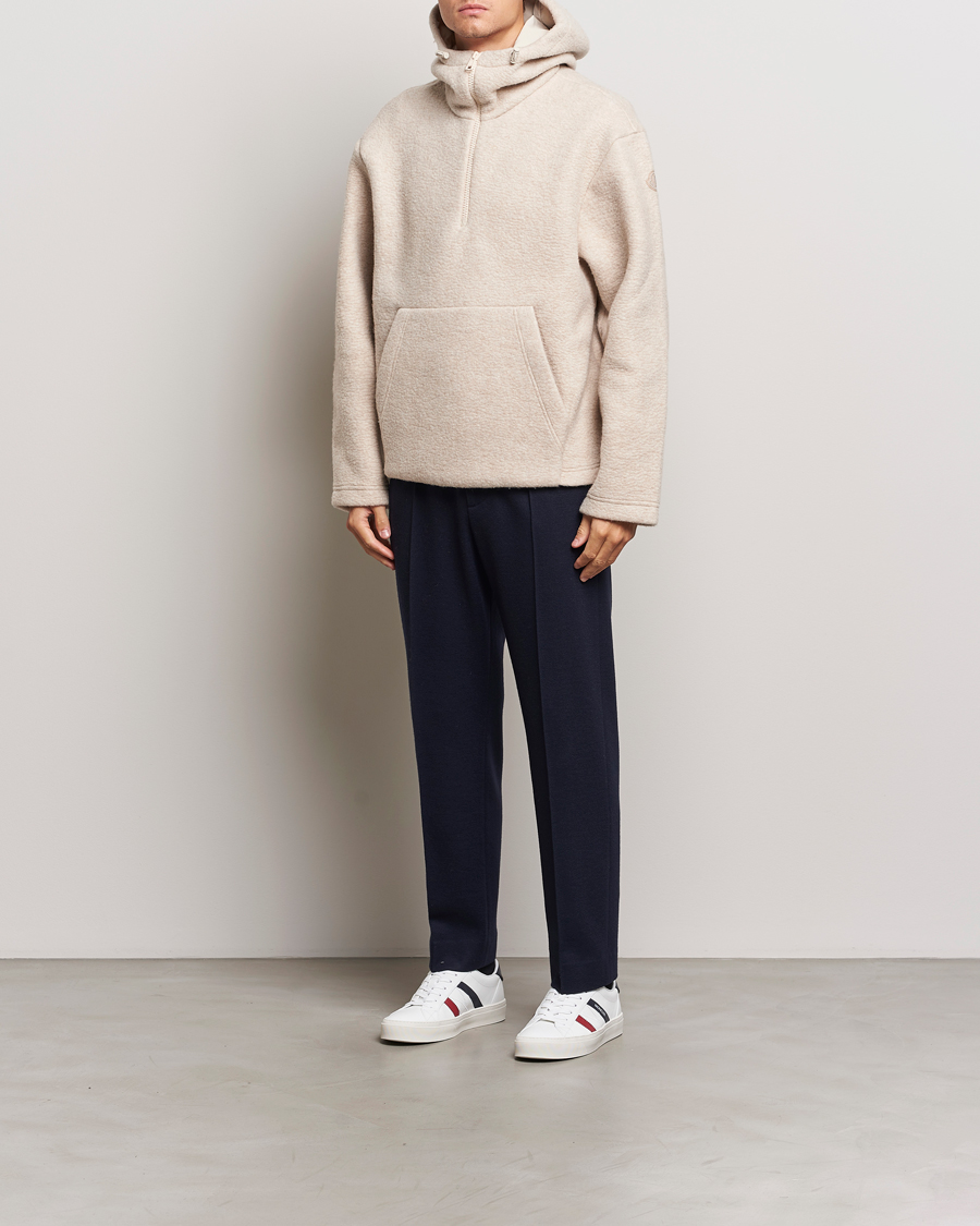Herren | Pullover | Moncler | Half Zip Hoodie Beige