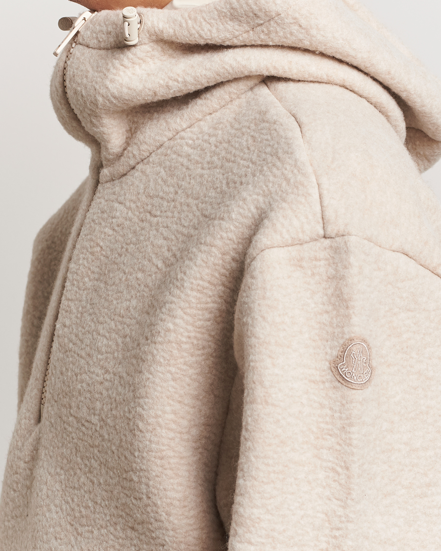 Herren | Pullover | Moncler | Half Zip Hoodie Beige