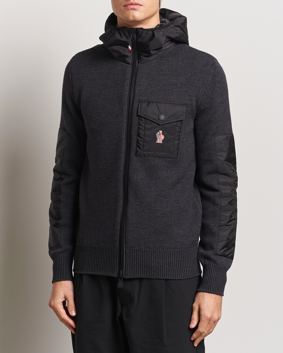 Herren | Pullover | Moncler Grenoble | Knitted Full Zip Cardigan Charcoal