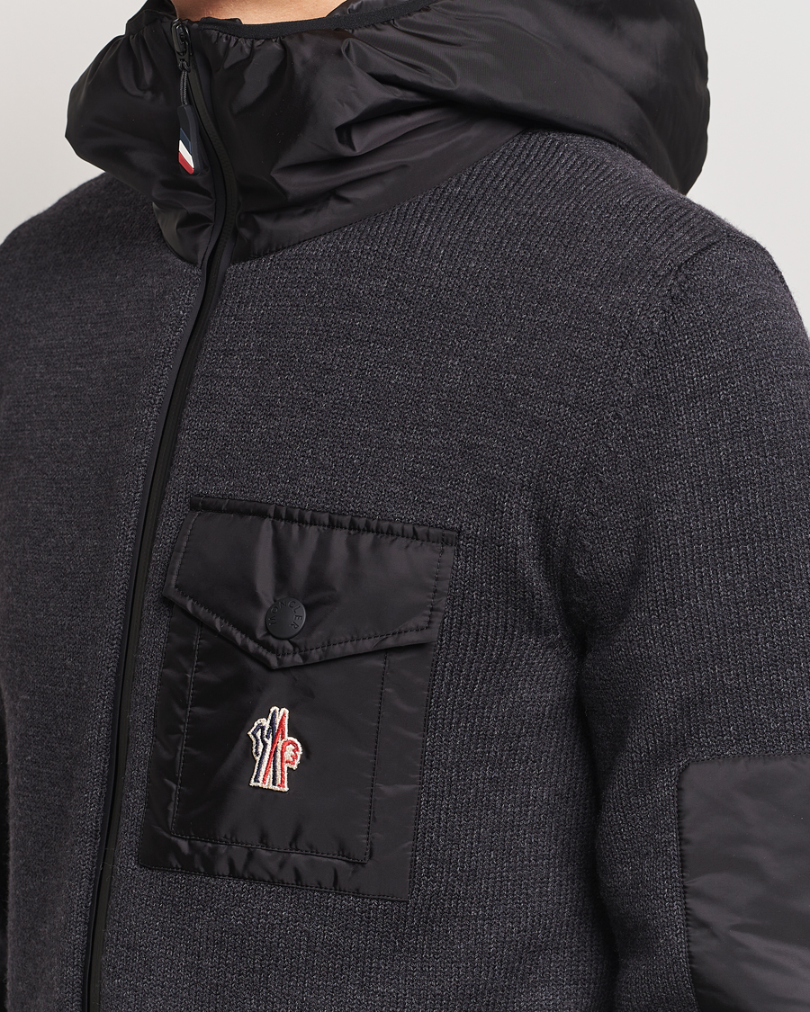 Herren | Pullover | Moncler Grenoble | Knitted Full Zip Cardigan Charcoal