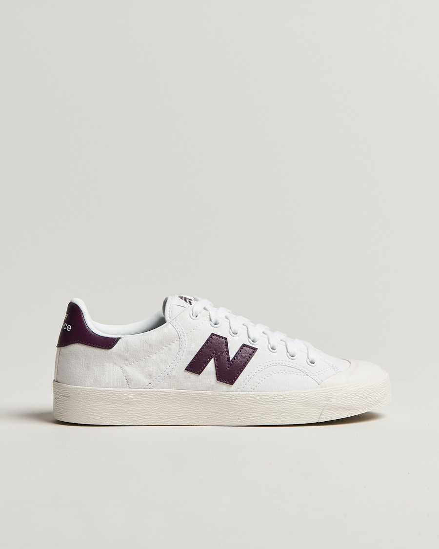 Herren | New Balance B100 Sneakers White/Burgundy | New Balance | B100 Sneakers White/Burgundy