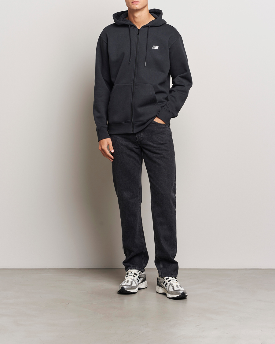 Herren | Pullover | New Balance | Essentials Full Zip Fleece Hoodie Black