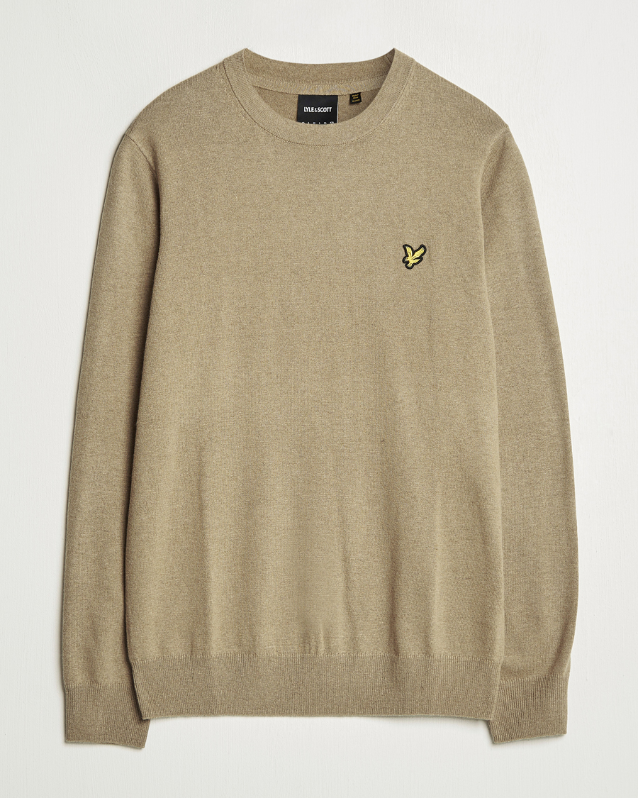 Herren | Pullover | Lyle & Scott | Cotton/Merino Crew Neck Jumper Sage Uniform