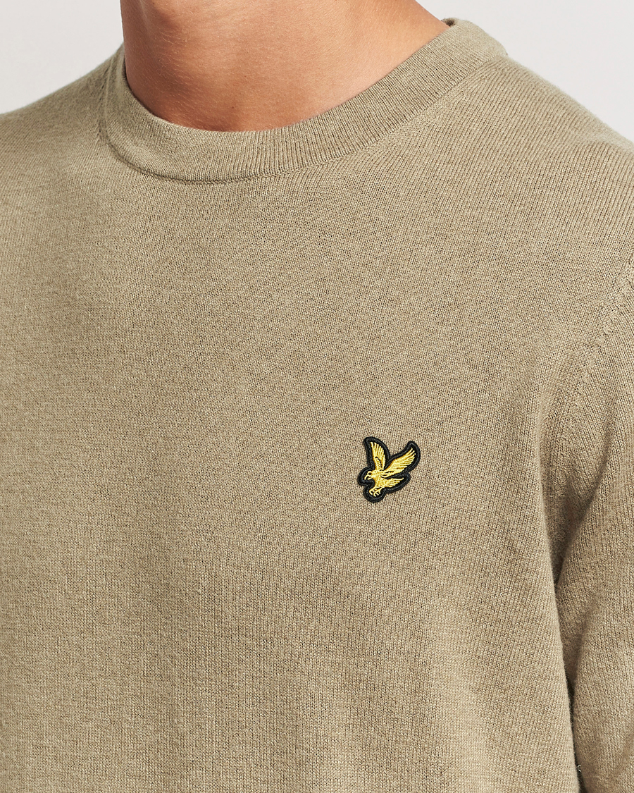 Herren | Pullover | Lyle & Scott | Cotton/Merino Crew Neck Jumper Sage Uniform