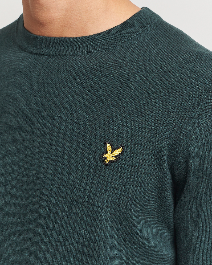 Herren | Pullover | Lyle & Scott | Cotton/Merino Crew Neck Jumper Argyle Teal