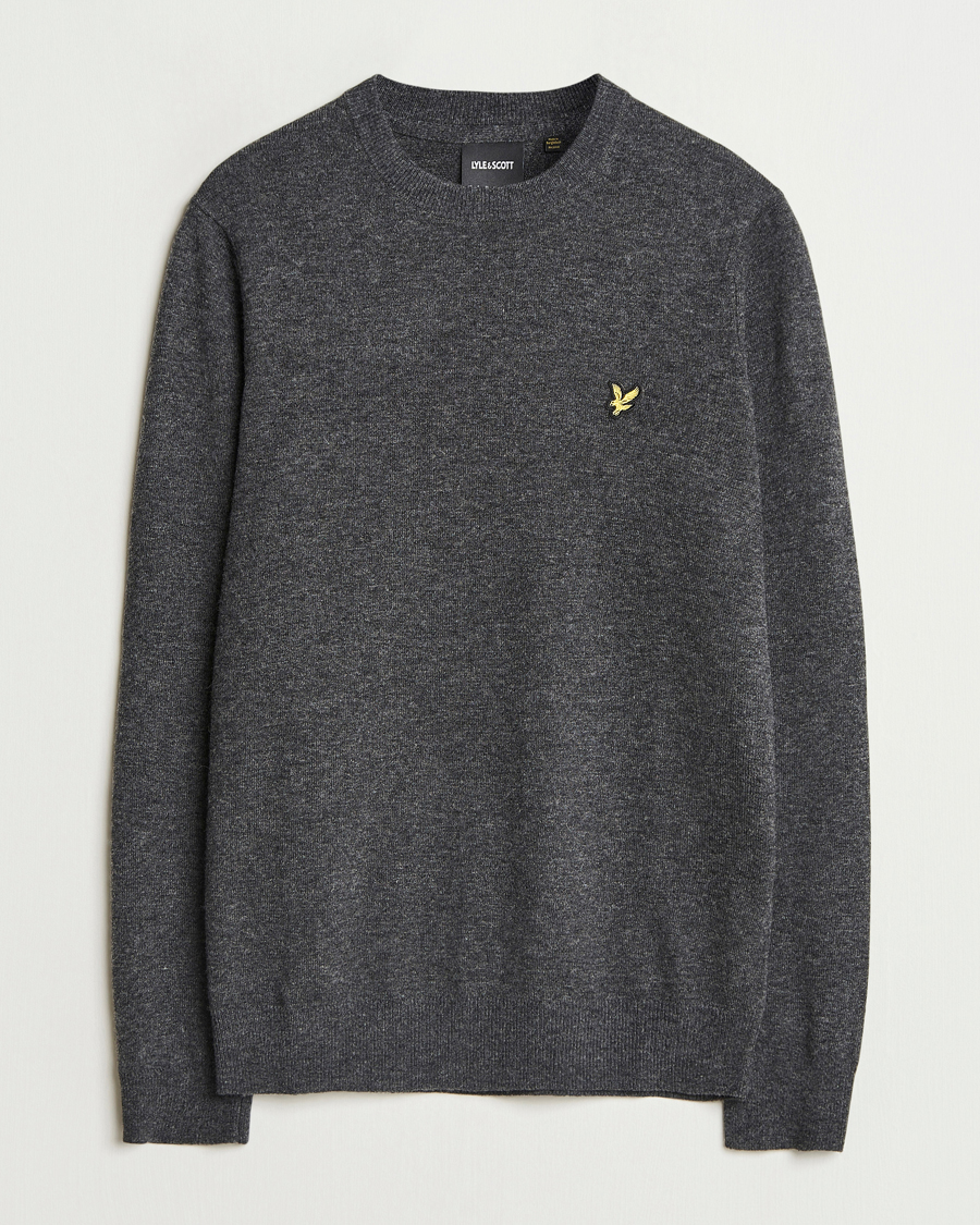 Herren | Pullover | Lyle & Scott | Lambswool Crew Neck Pullover Charcoal Marl