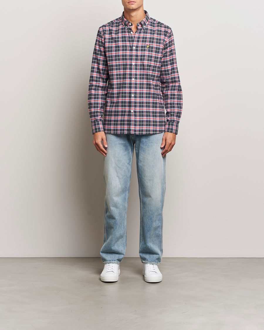 Herren | Hemden | Lyle & Scott | Checked Flannel Shirt Blue Smoke