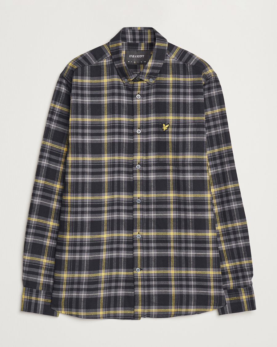 Herren | Hemden | Lyle & Scott | Checked Flannel Shirt Jet Black