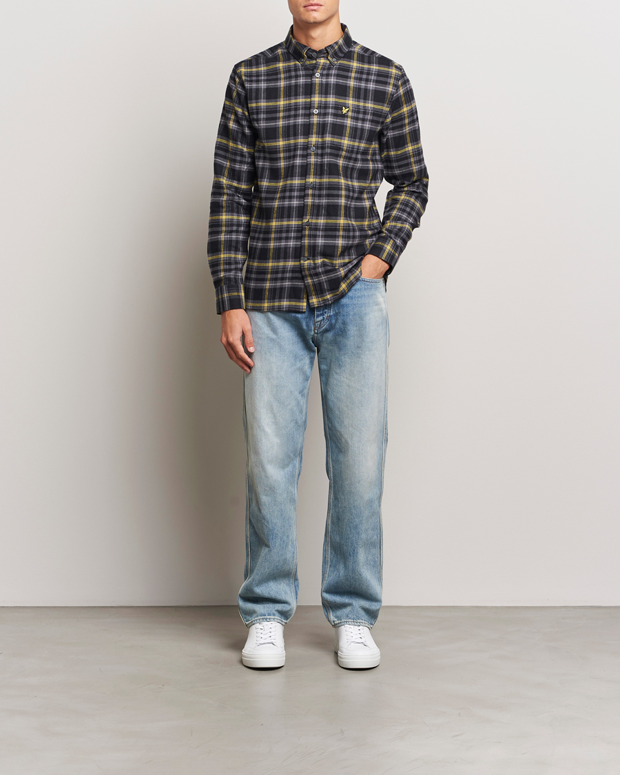 Herren | Hemden | Lyle & Scott | Checked Flannel Shirt Jet Black