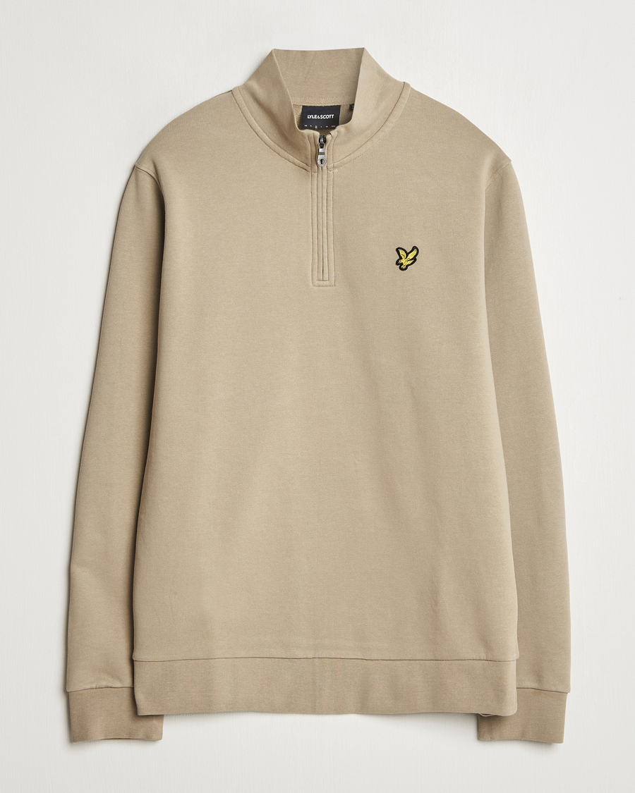 Herren | Pullover | Lyle & Scott | Loopback Half Zip Sweater Sage Uniform