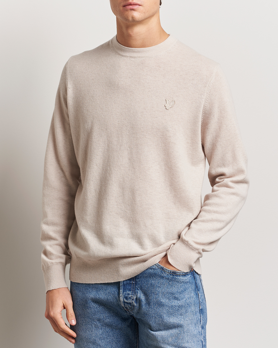 Herren | Pullover | Lyle & Scott | Tonal Eagle Lambswool Crew Neck Cove