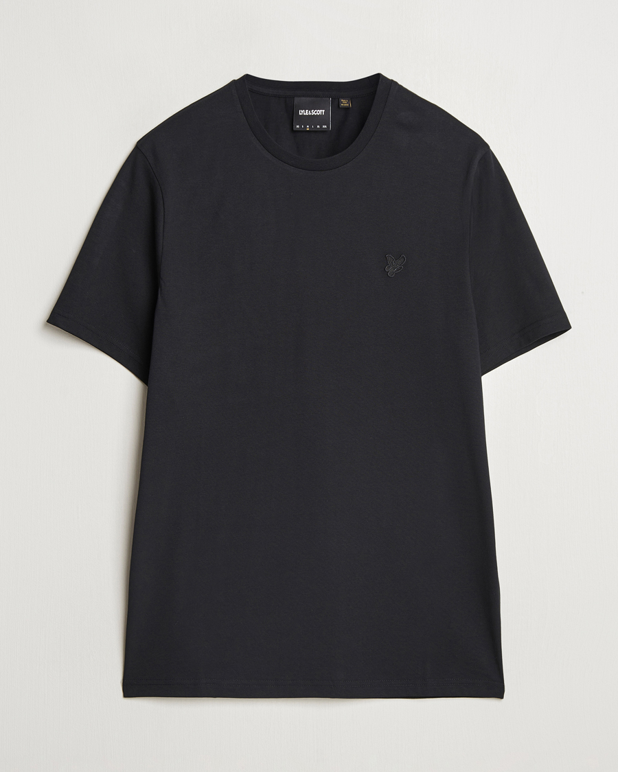 Herren | T-Shirts | Lyle & Scott | Tonal Eagle Crew Neck T-Shirt Jet Black
