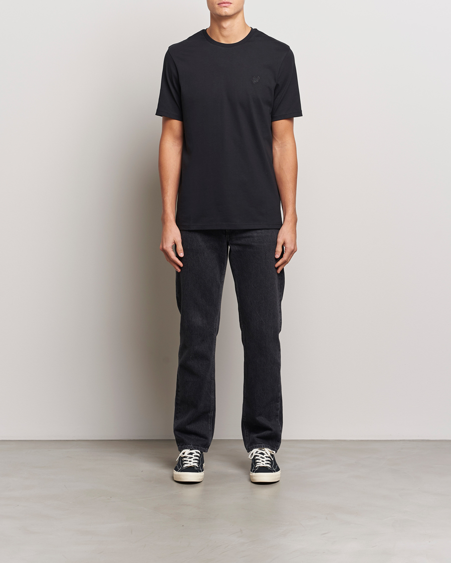 Herren | T-Shirts | Lyle & Scott | Tonal Eagle Crew Neck T-Shirt Jet Black