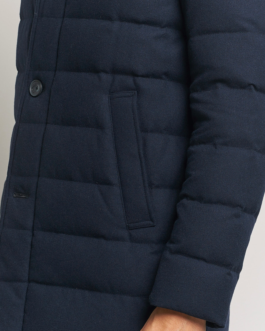 Herren | Jacken | Herno | Cashmere Flannel Down Coat Navy