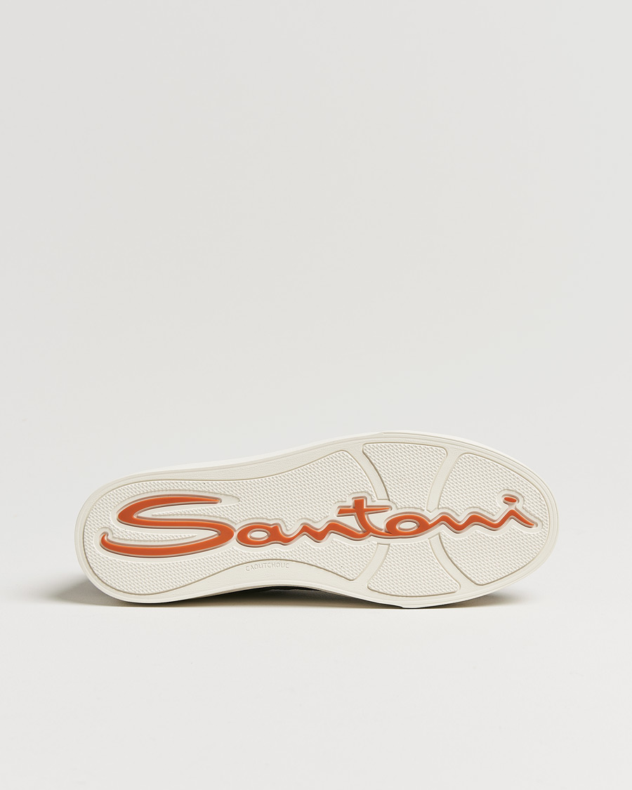 Herren | Santoni Double Buckle Sneakers Navy Grain | Santoni | Double Buckle Sneakers Navy Grain