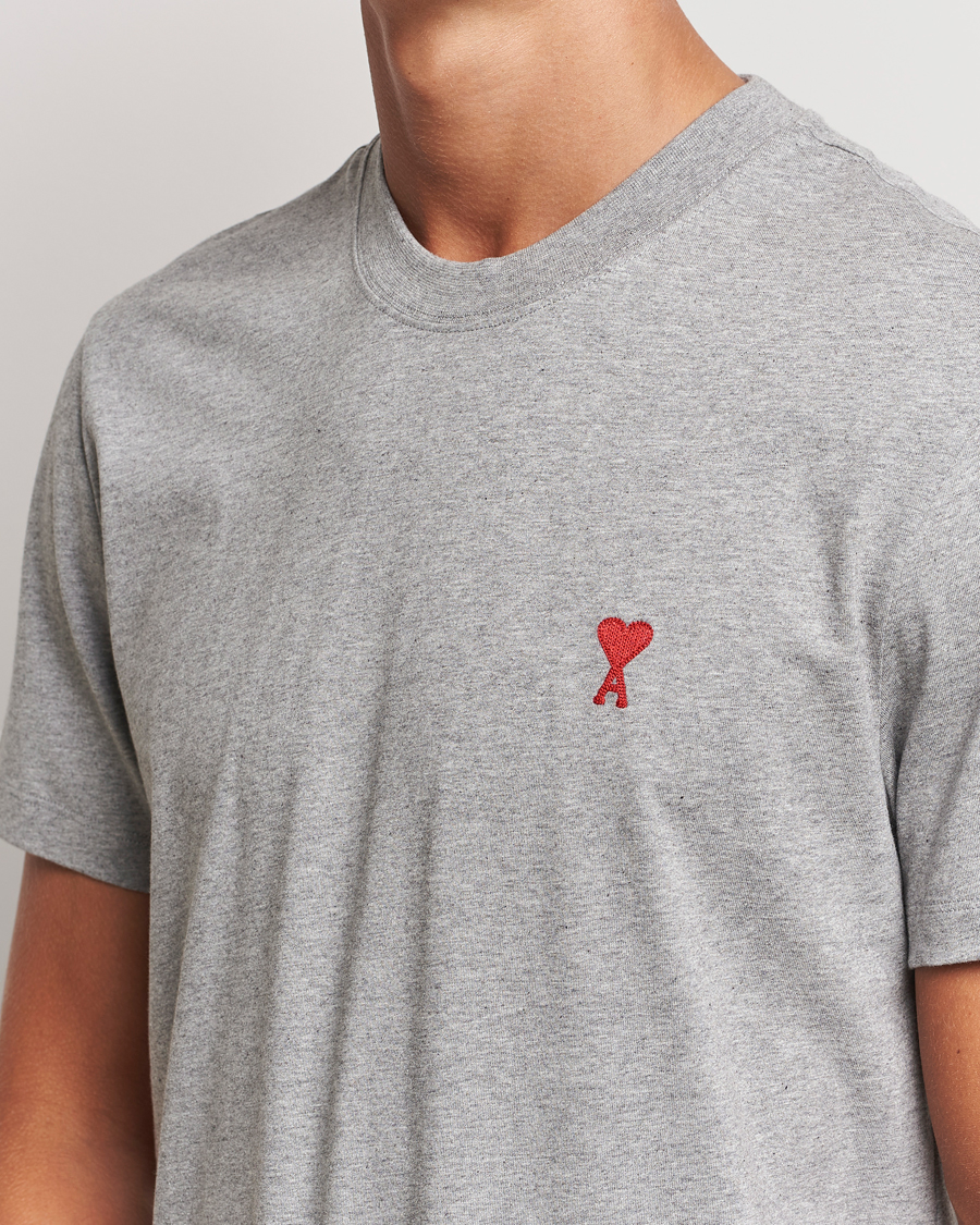Herren | T-Shirts | AMI | Heart Logo T-Shirt Heather Grey