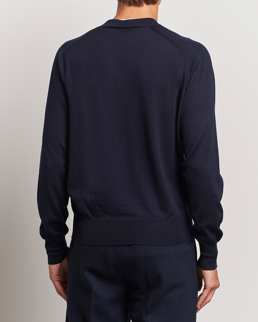 Herren | Pullover | AMI | Tonal Heart Logo Wool Crew Neck Navy