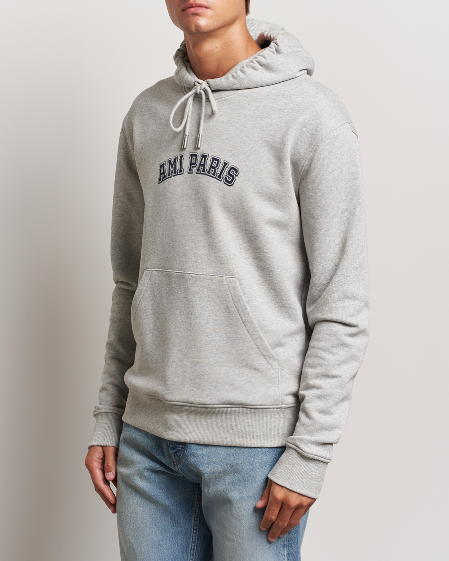 Herren | Pullover | AMI | Paris Logo Hoodie Heather Ash Grey
