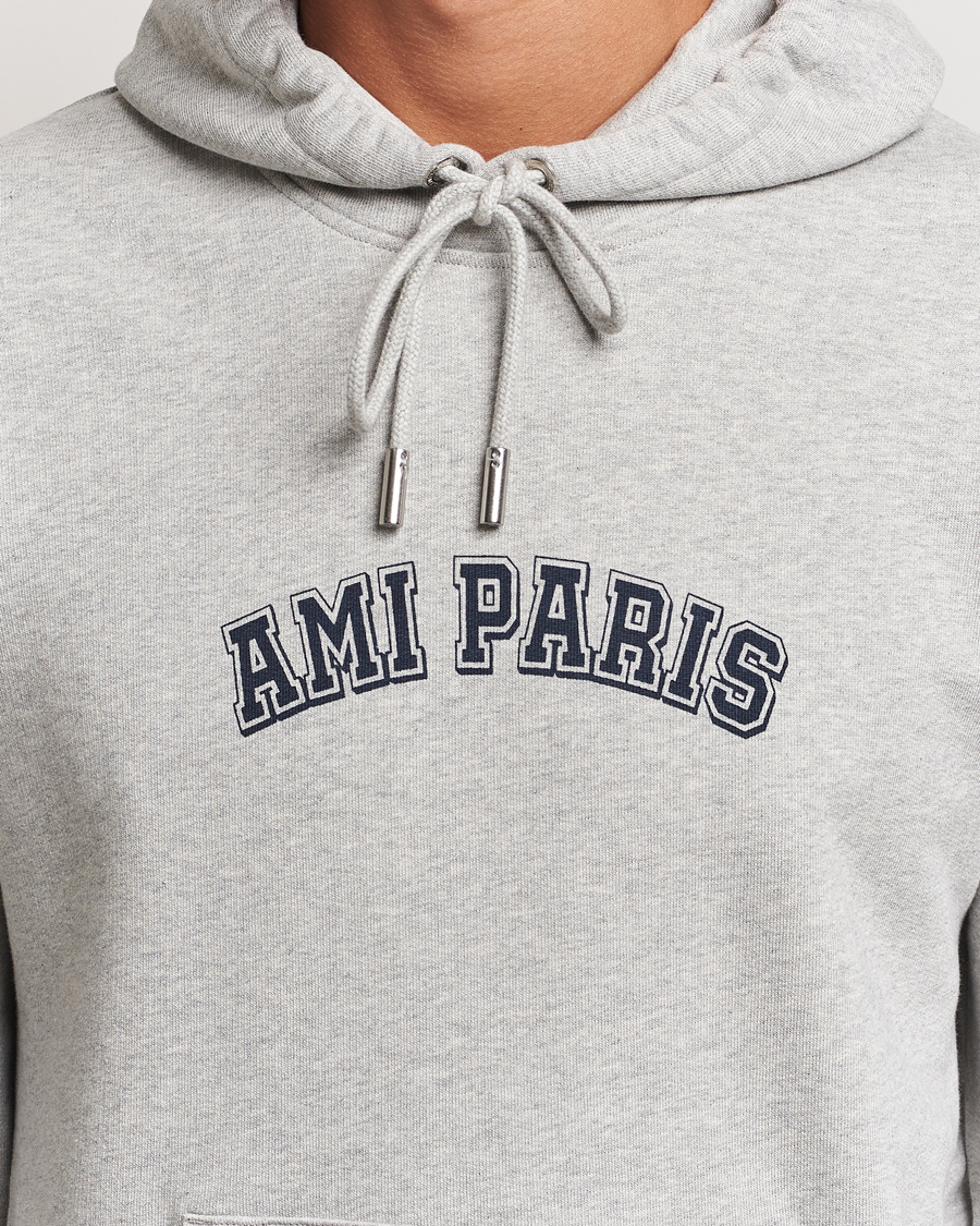 Herren | Pullover | AMI | Paris Logo Hoodie Heather Ash Grey