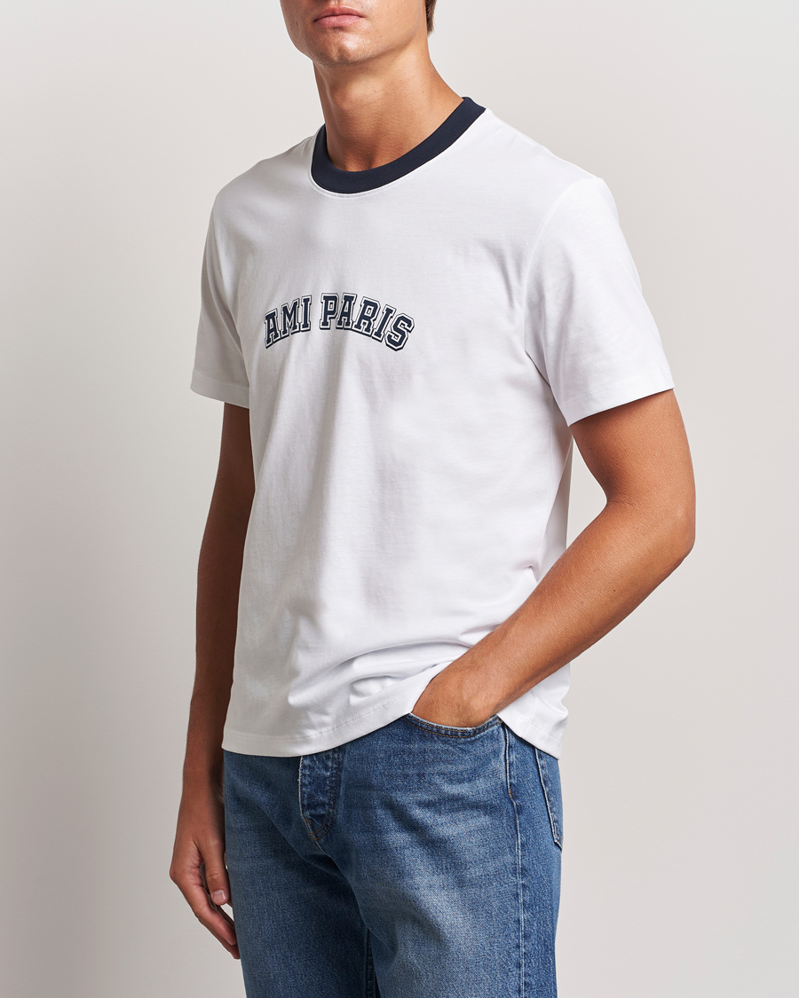 Herren | T-Shirts | AMI | Paris Logo T-Shirt White