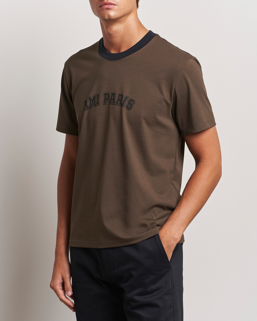 Herren | T-Shirts | AMI | Paris Logo T-Shirt Dark Coffee