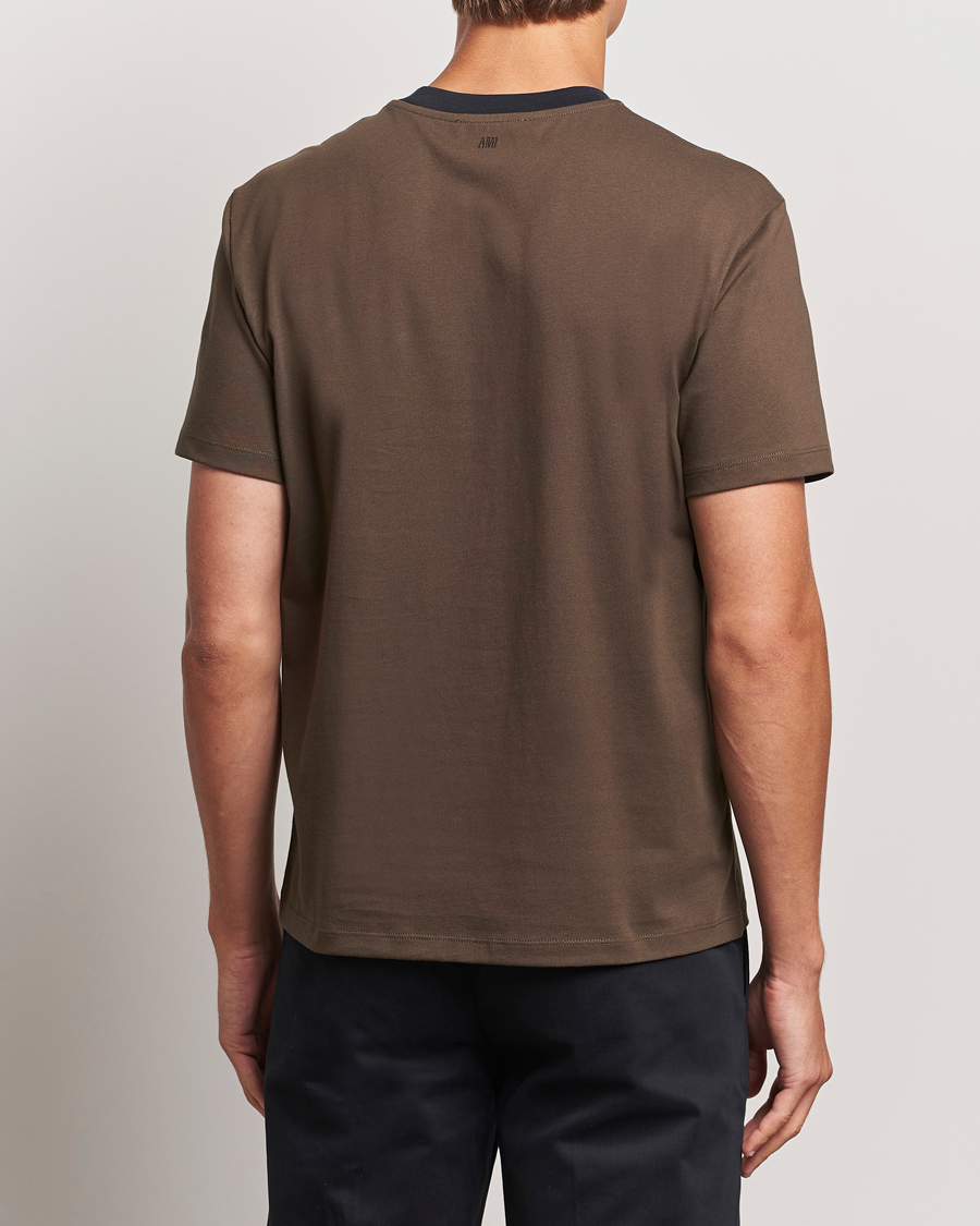 Herren | T-Shirts | AMI | Paris Logo T-Shirt Dark Coffee
