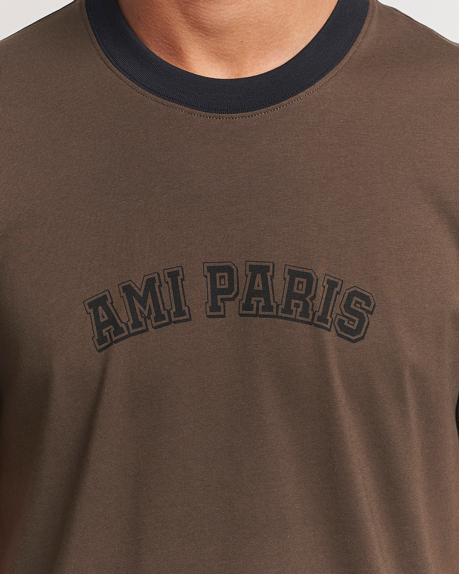 Herren | T-Shirts | AMI | Paris Logo T-Shirt Dark Coffee