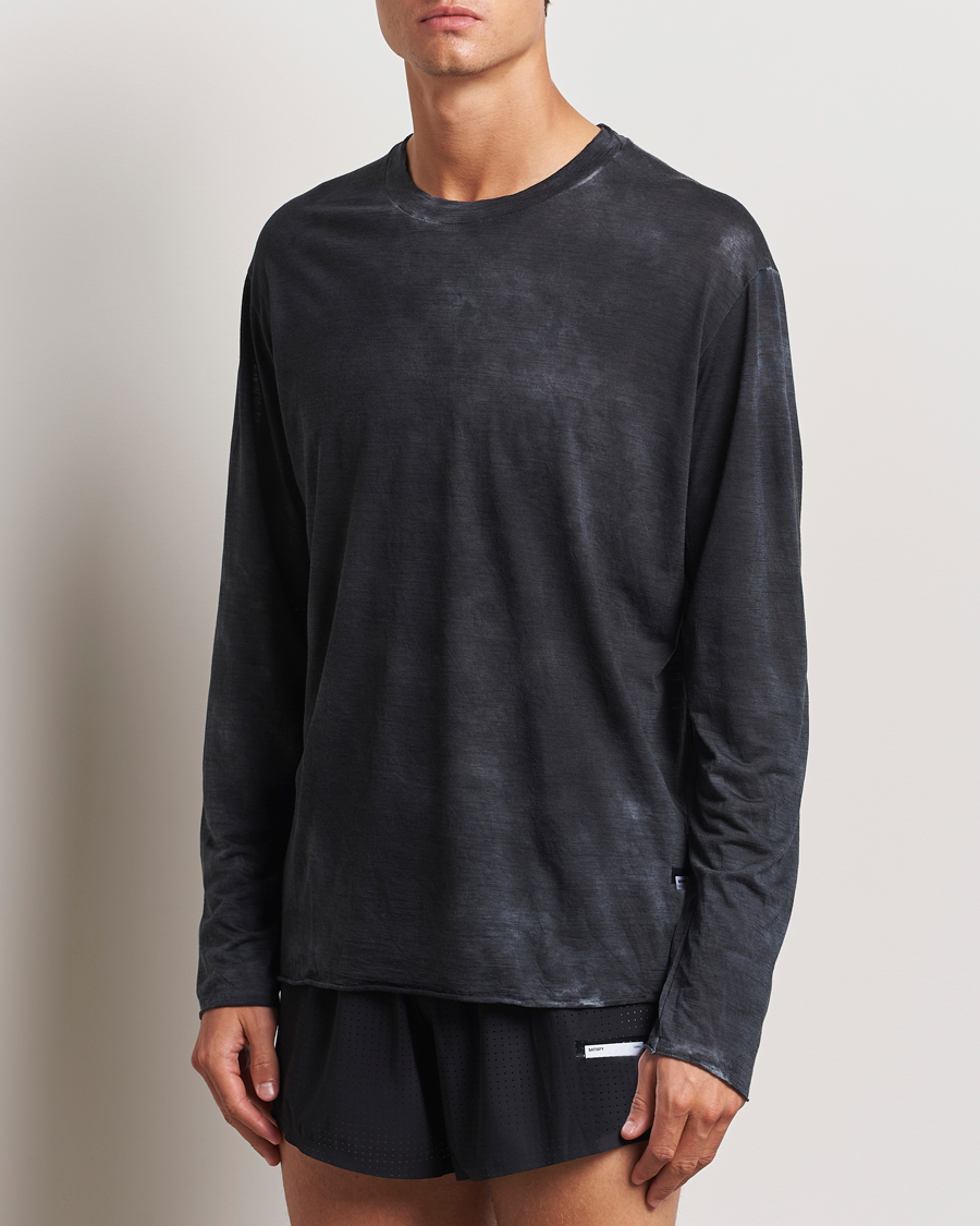 Herren | T-Shirts | Satisfy | CloudMerino Long Sleeve T-Shirt Sun Bleached Black