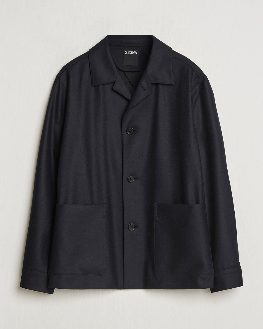 Herren | Jacken | Zegna | Flannel Chore Jacket Black