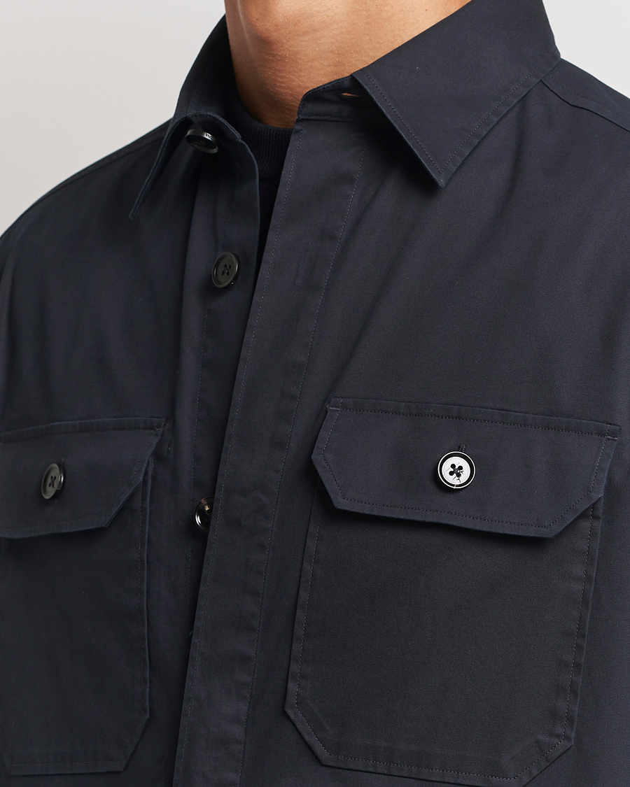 Herren | Hemden | Zegna | Cotton Overshirt Navy