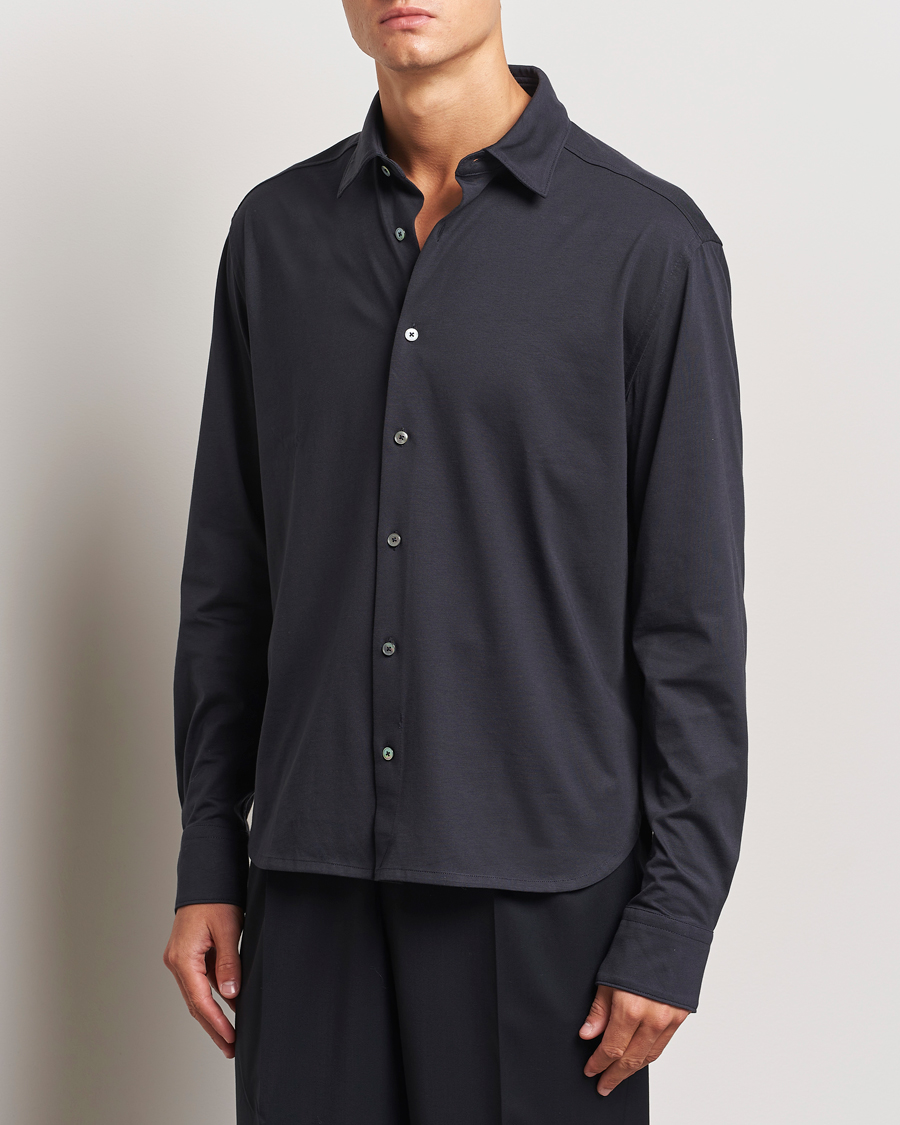 Herren | Hemden | Zegna | Cotton Jersey Shirt Navy