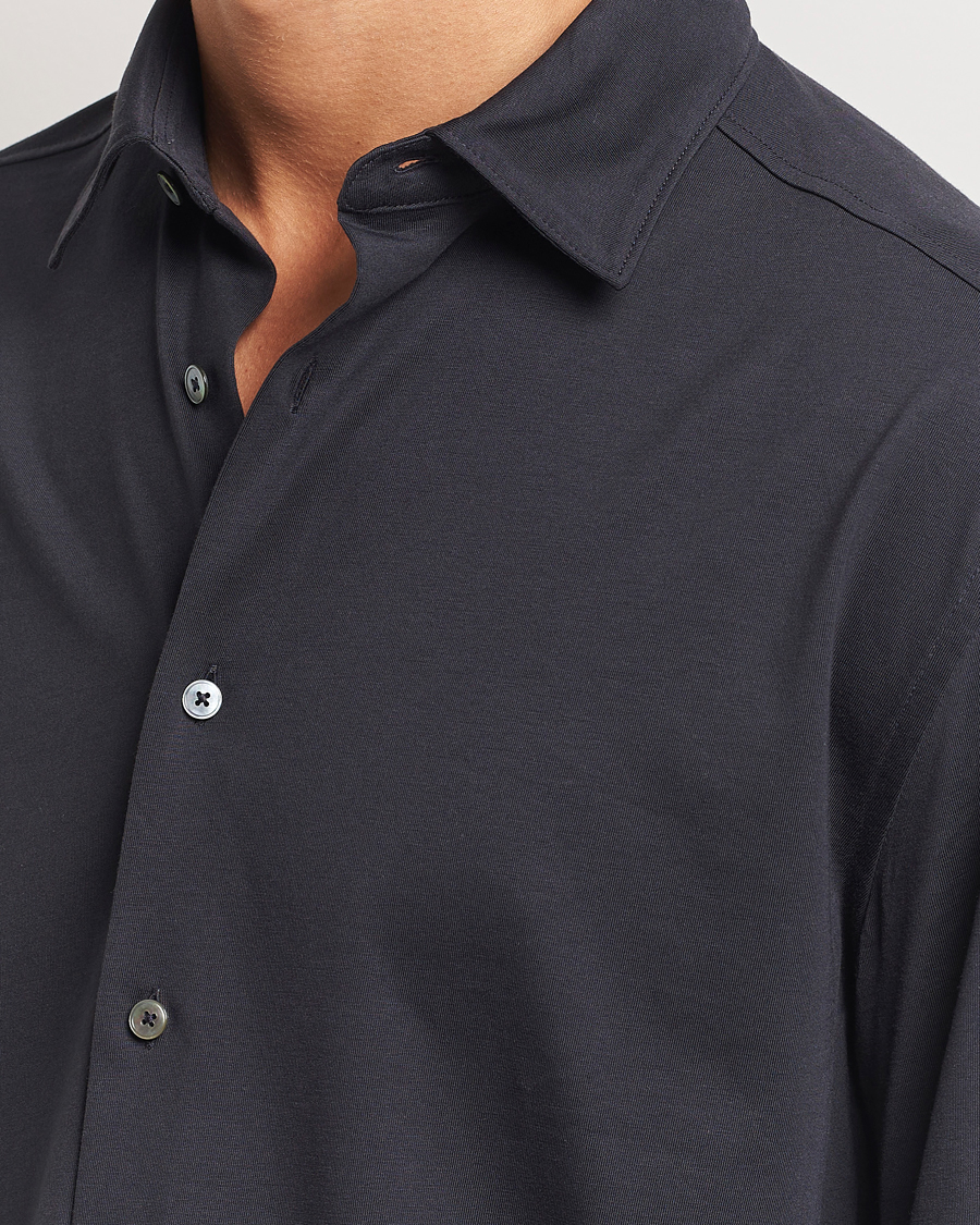 Herren | Hemden | Zegna | Cotton Jersey Shirt Navy