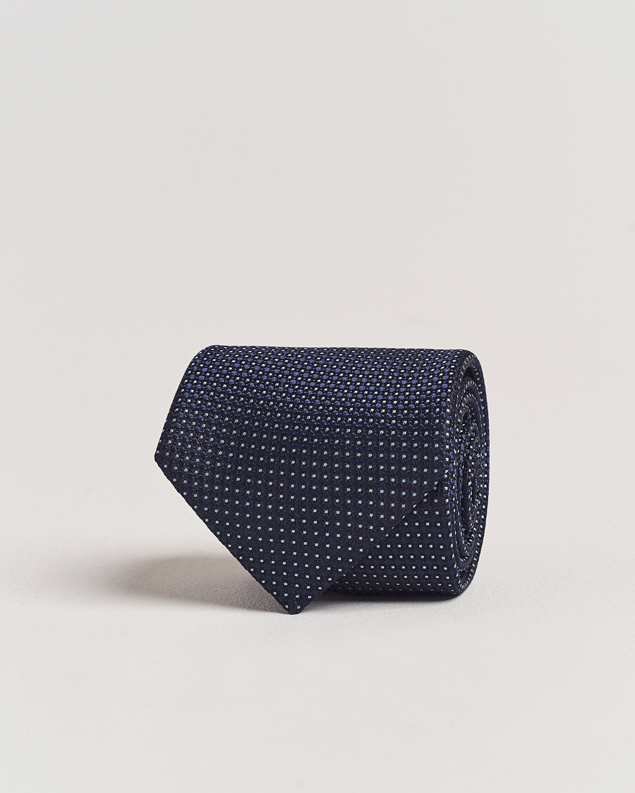 Herren | Zegna Jacquard Silk Tie Navy | Zegna | Jacquard Silk Tie Navy