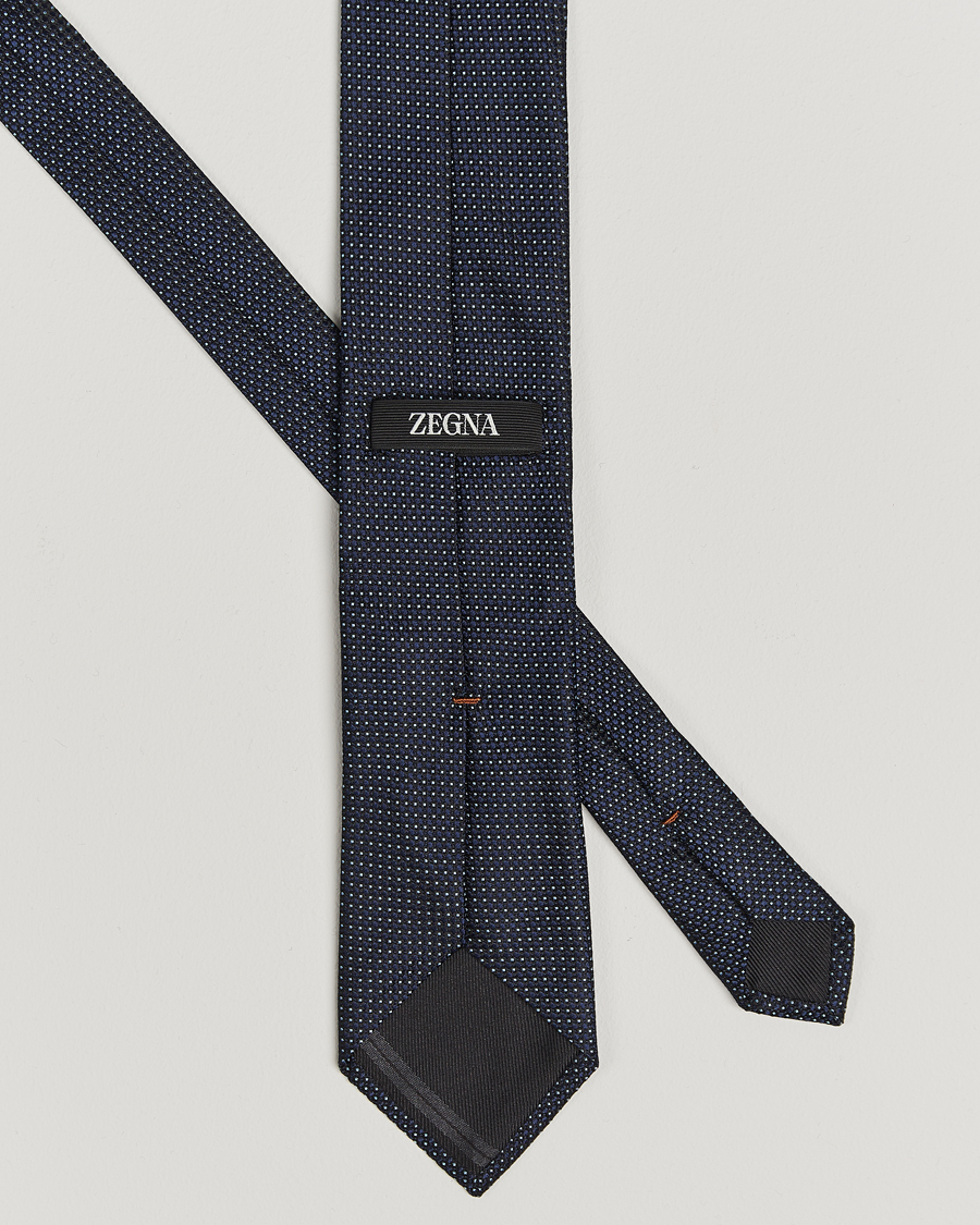 Herren | Zegna Jacquard Silk Tie Navy | Zegna | Jacquard Silk Tie Navy