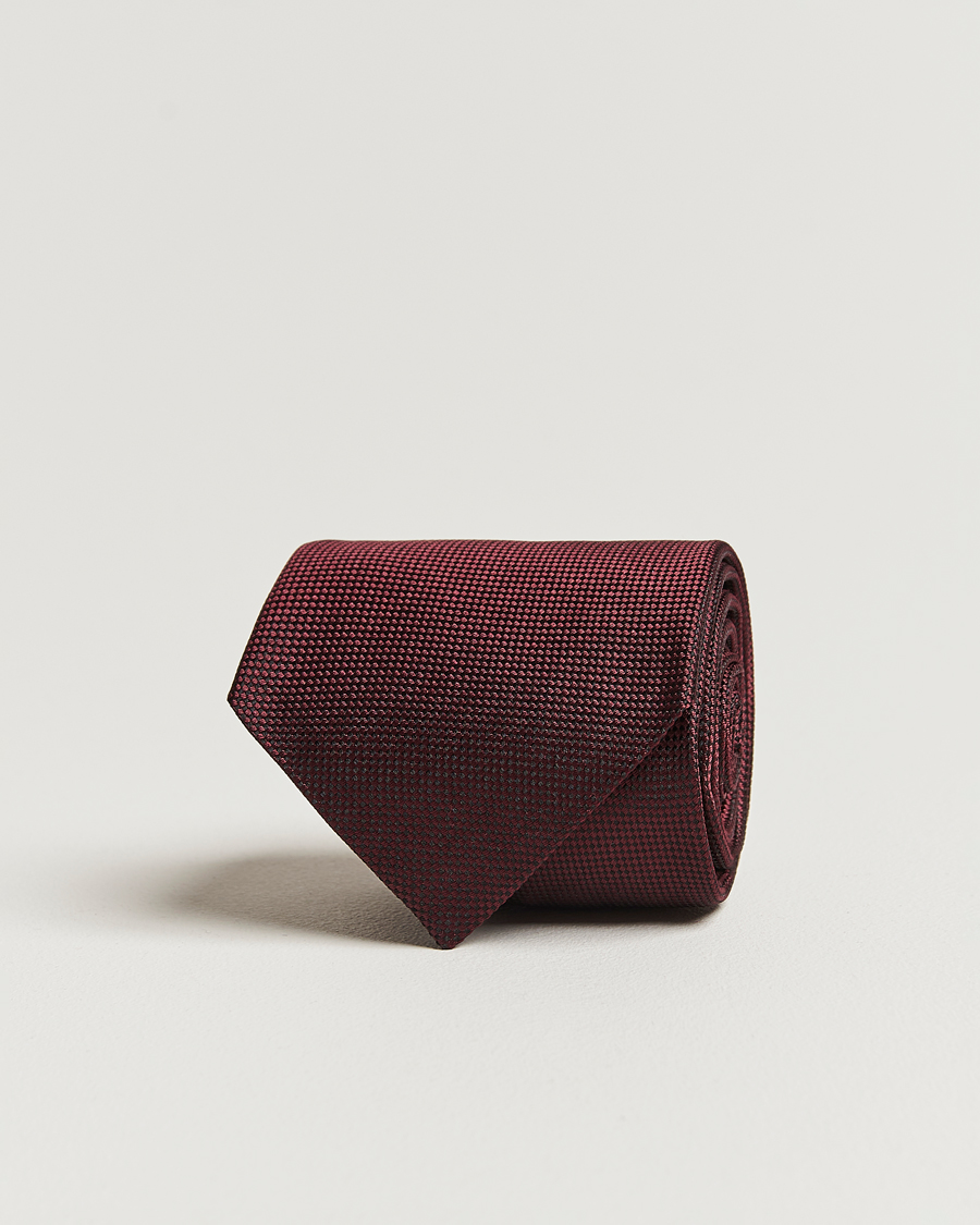 Herren | Zegna Micro Structure Silk Tie Burgundy | Zegna | Micro Structure Silk Tie Burgundy