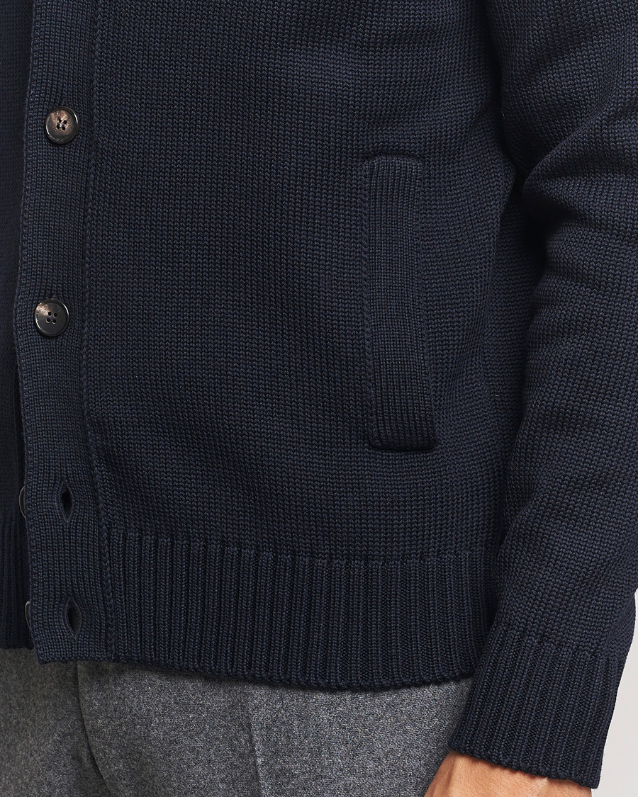 Herren | Pullover | Zanone | Virgin Merino Wool Chioto Cardigan Navy