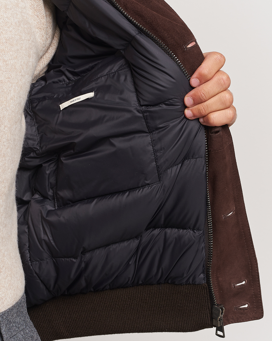 Herren | Jacken | Valstar | Goose Down Valstarino Dark Brown Suede