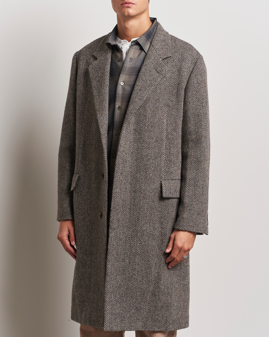 Herren | Jacken | Auralee | Wool Tweed Chesterfield Coat Khaki