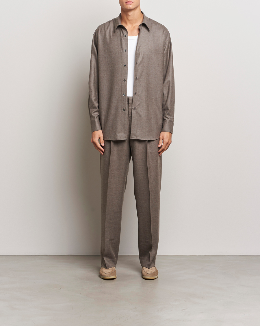 Herren | Hemden | Auralee | Superlight Wool Shirt Top Brown