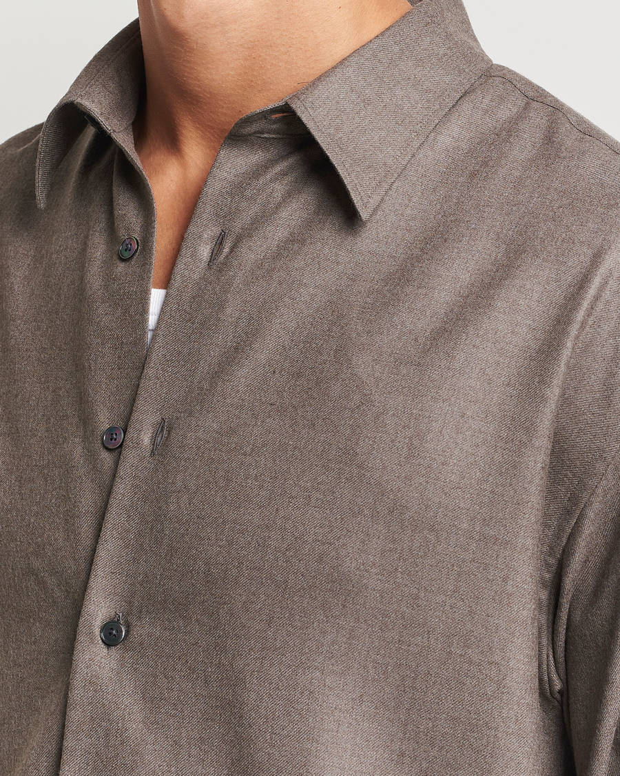 Herren | Hemden | Auralee | Superlight Wool Shirt Top Brown