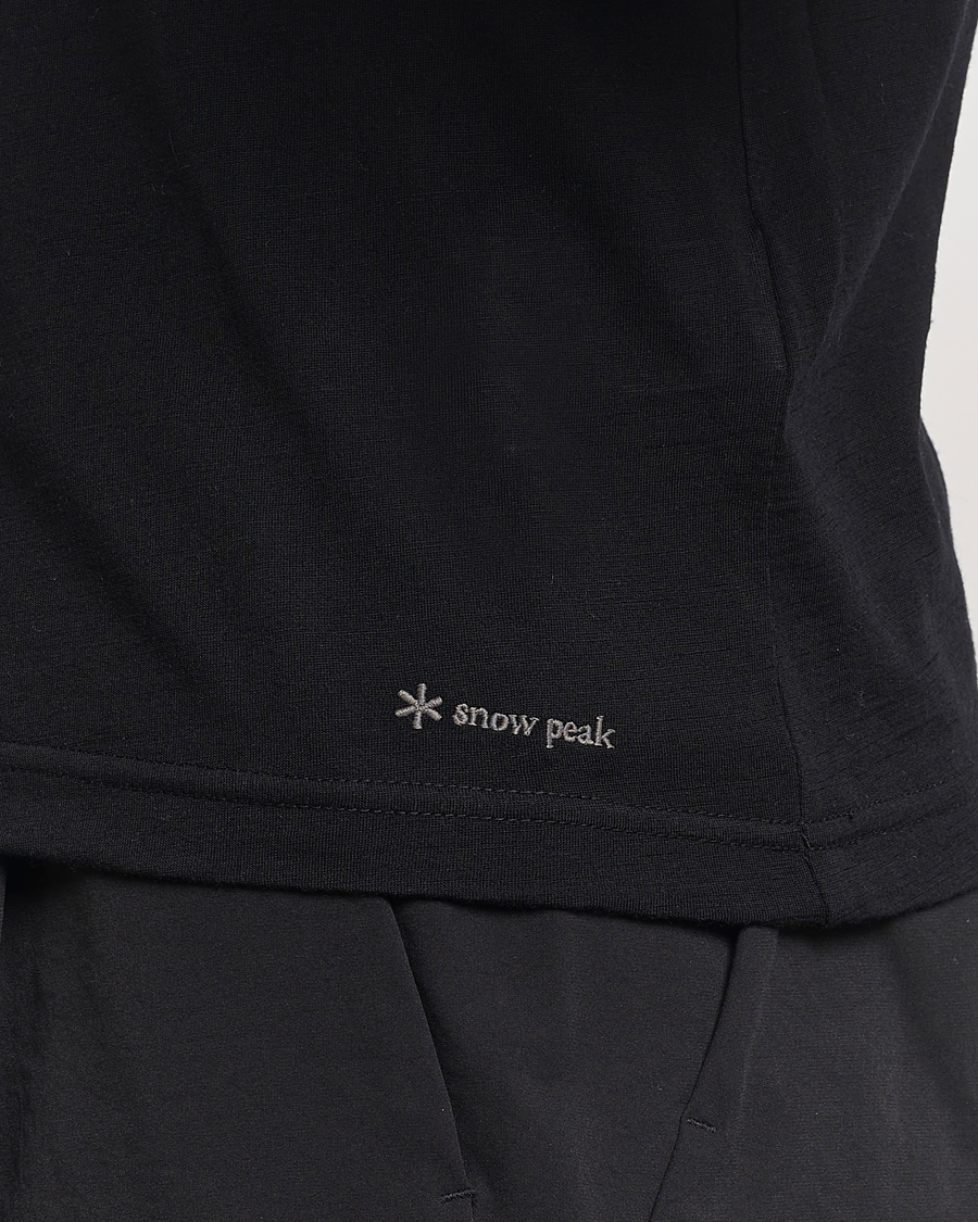 Herren | Pullover | Snow Peak | Merino Wool Long Sleeve T-Shirt Black