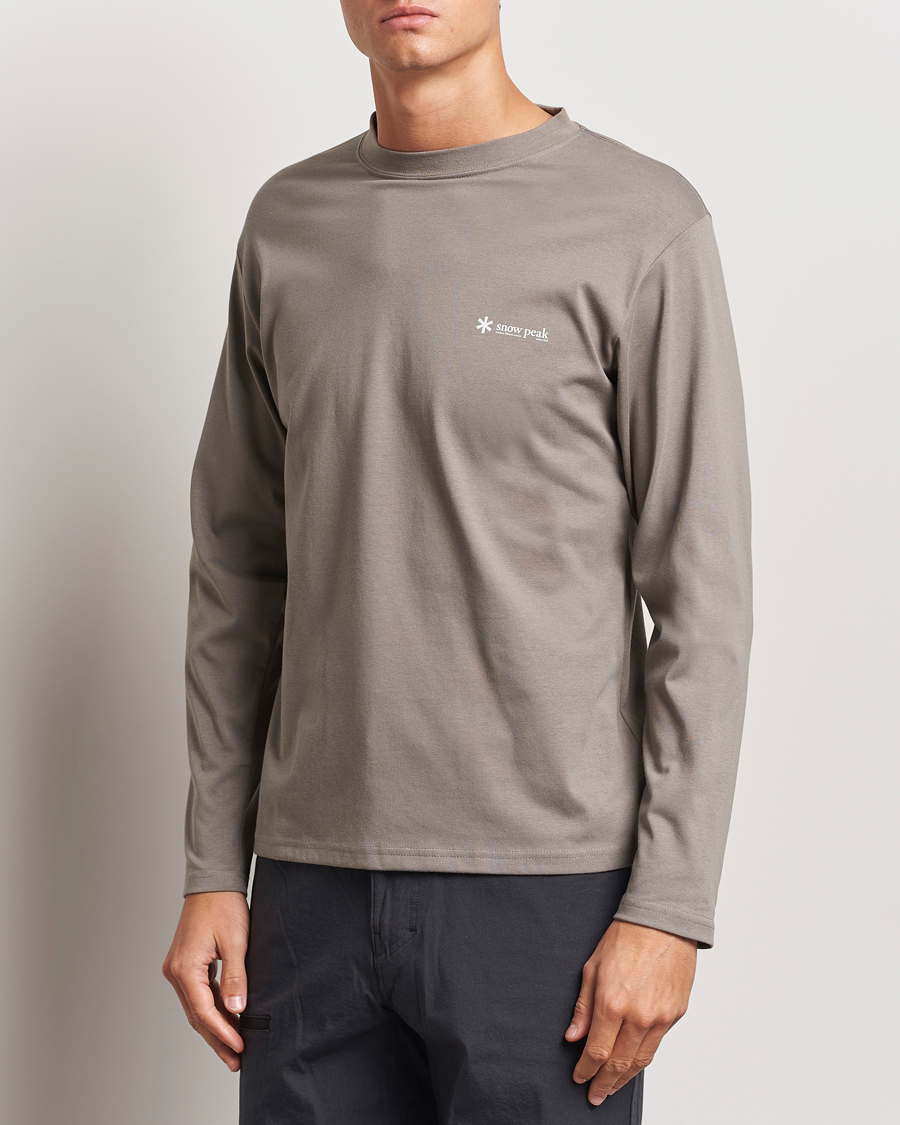 Herren | T-Shirts | Snow Peak | Onepoint Long Sleeve T-Shirt Greige
