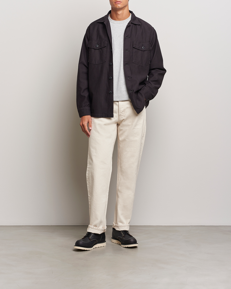 Herren | Hemden | orSlow | Cotton Sateen US Army Overshirt Black