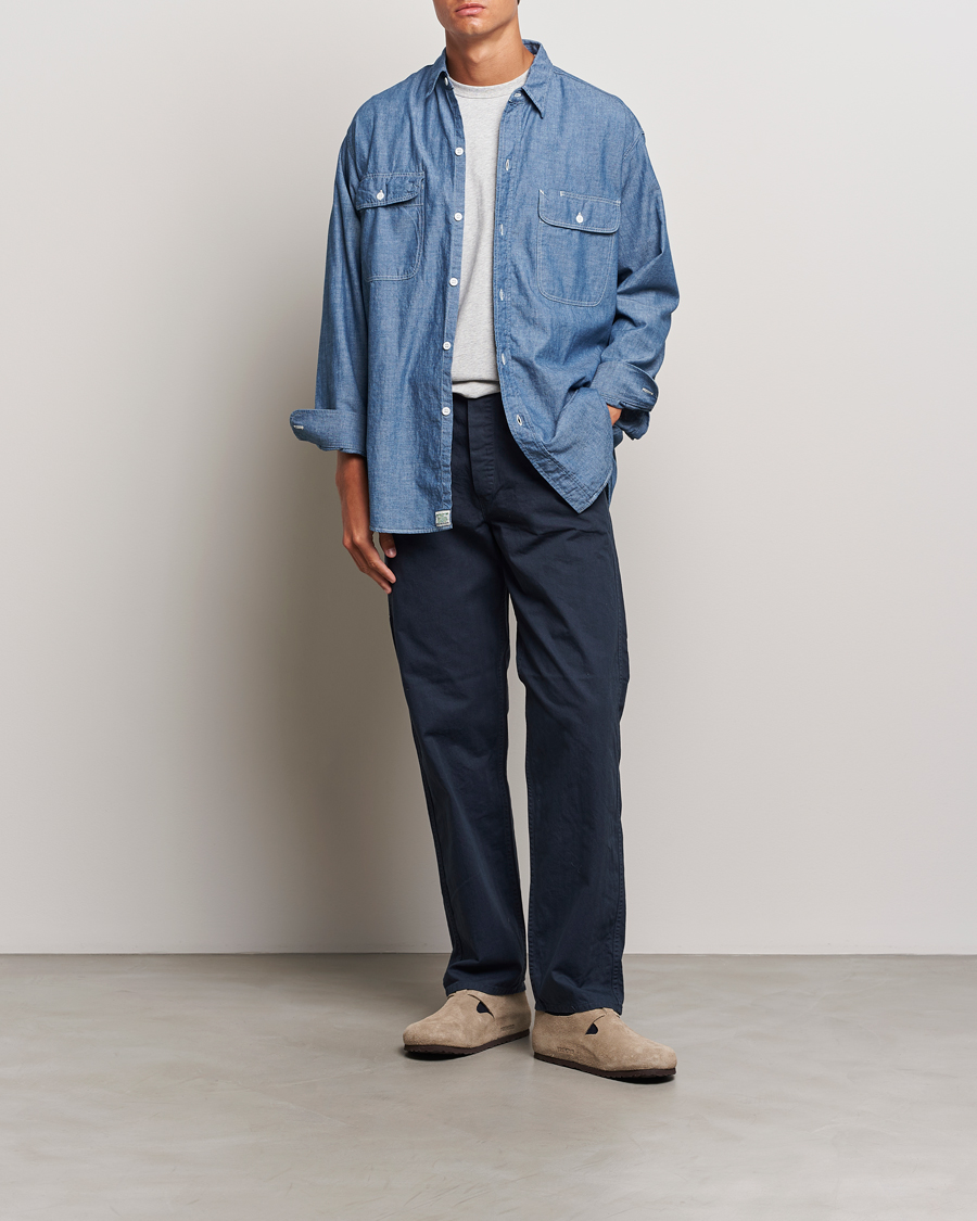 Herren | Hemden | orSlow | Chambray Work Shirt Blue