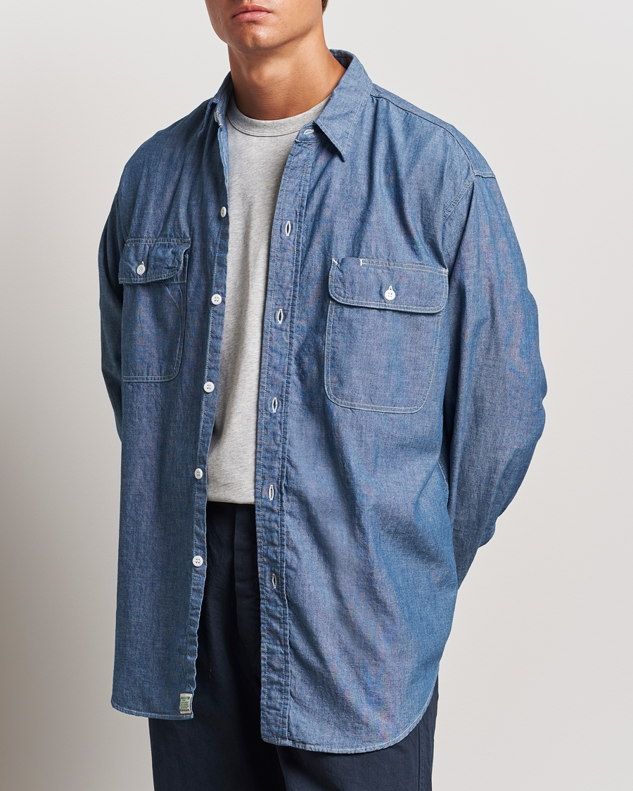 Herren | Hemden | orSlow | Chambray Work Shirt Blue